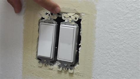 catty rings for electrical box on sheetrock repair|Drywall patch around metal electrical boxes .